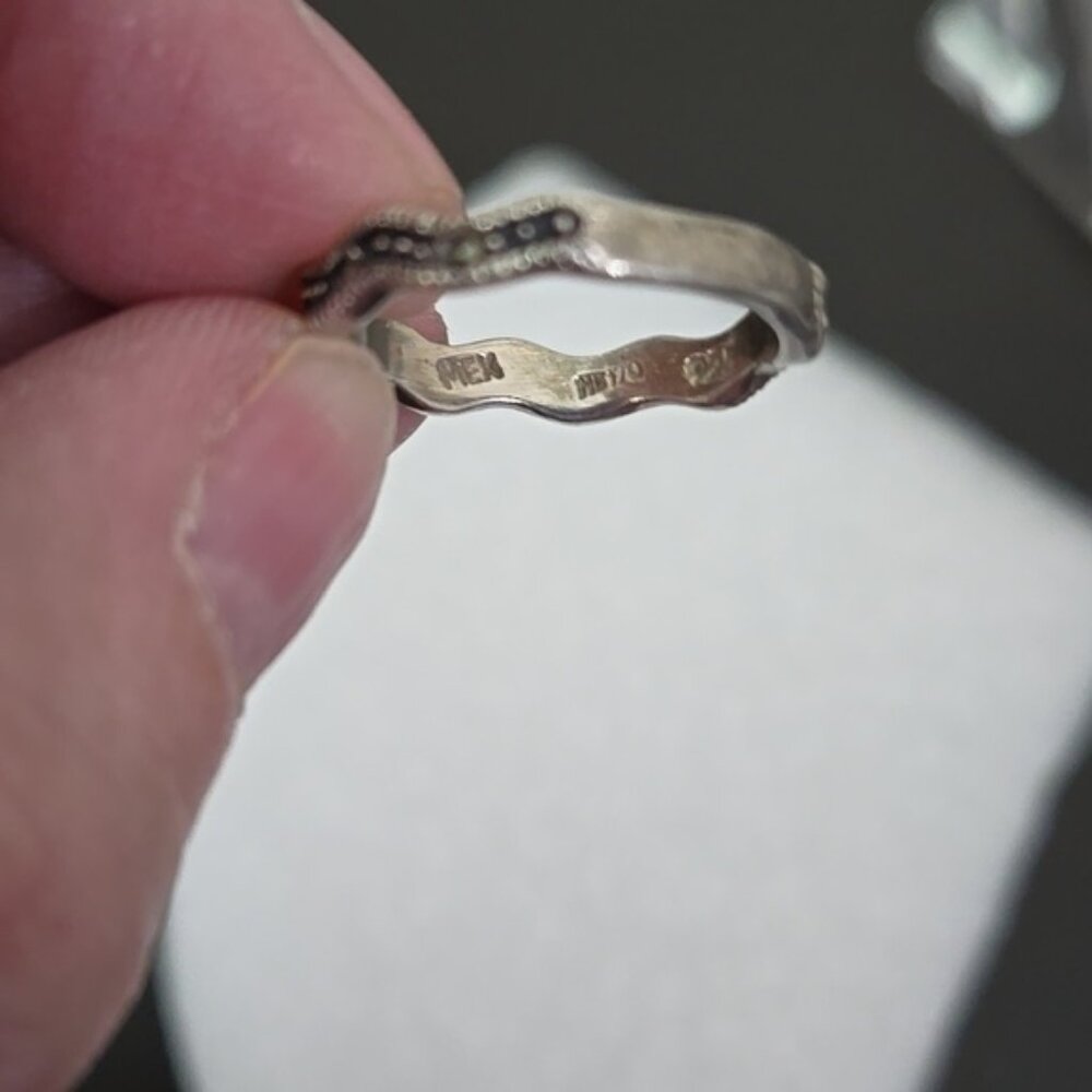 Marcasite Stackable Ring Size 7 - image 5